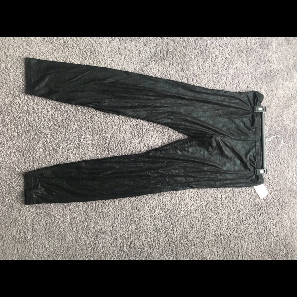 Women Tights Leggings faux leather  size L
